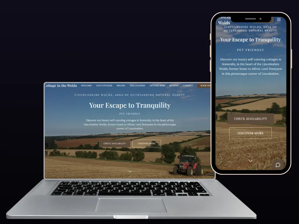Case Study: Cottage in the Wolds — Luxury Holiday Let Website